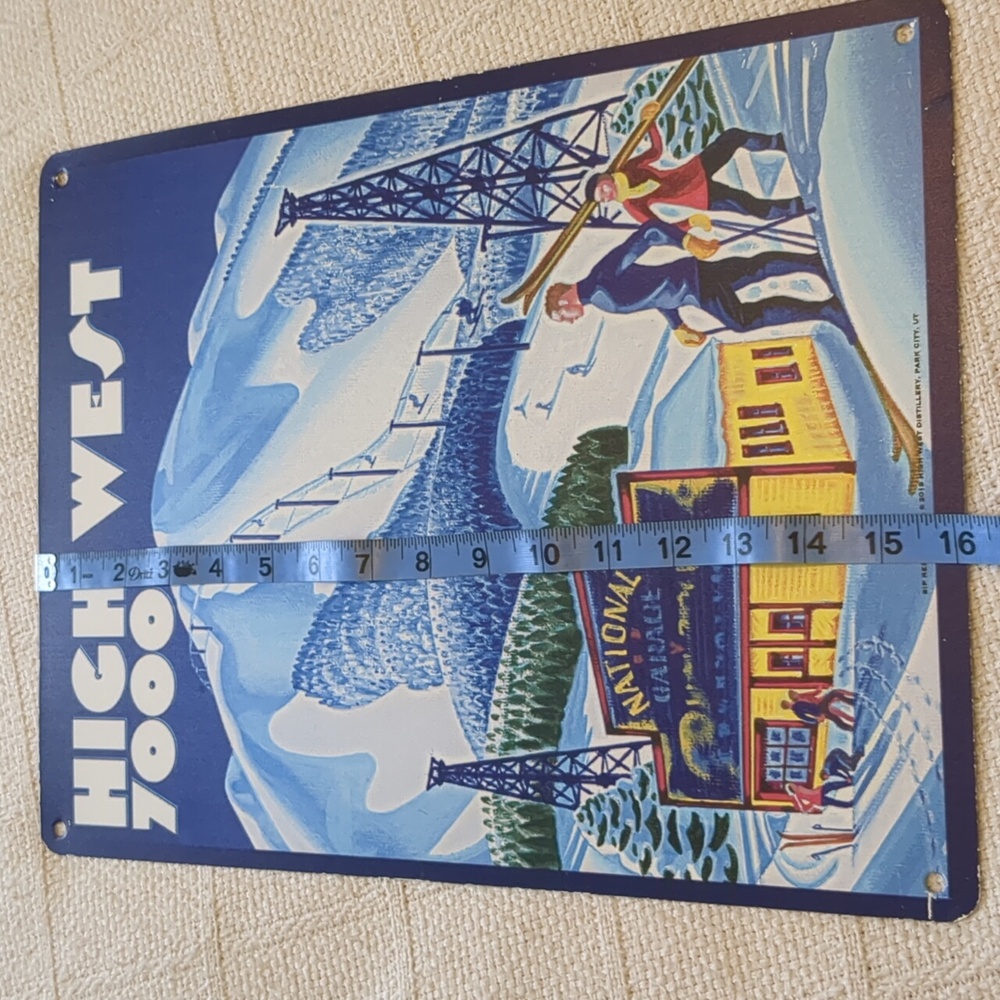 High West 7000' Vintage Metal Sign - Picture 3 of 4